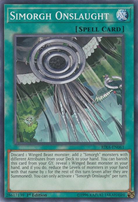 Simorgh Onslaught RIRA-EN061 card from Rising Rampage