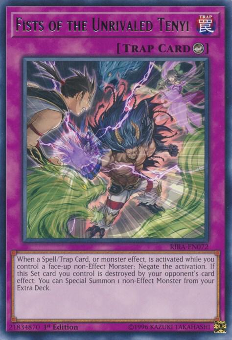 Fists of the Unrivaled Tenyi RIRA-EN072 card from Rising Rampage
