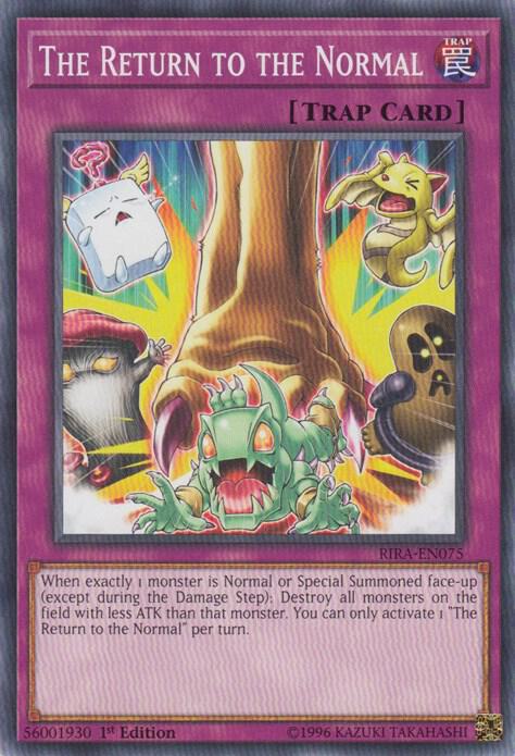 The Return to the Normal RIRA-EN075 card from Rising Rampage