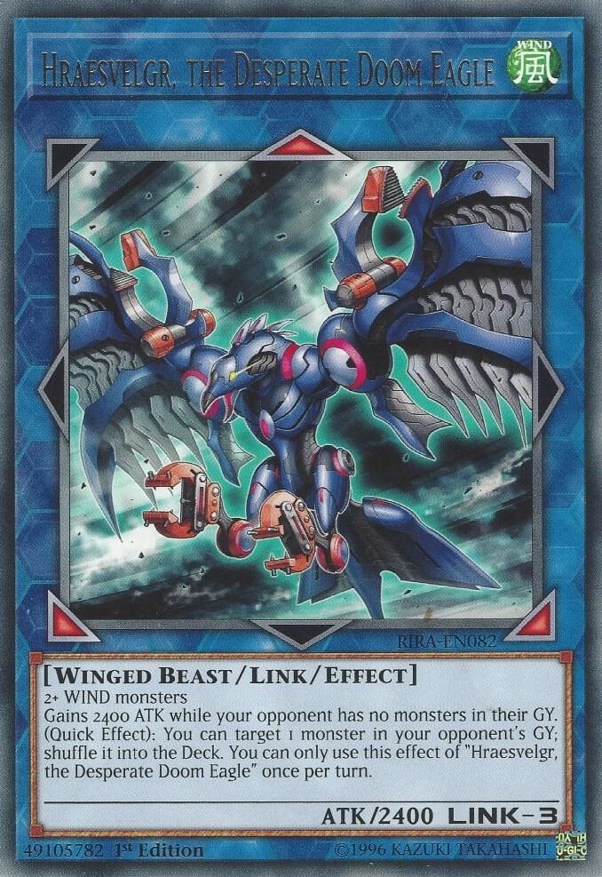 Hraesvelgr, the Desperate Doom Eagle RIRA-EN082 card from Rising Rampage
