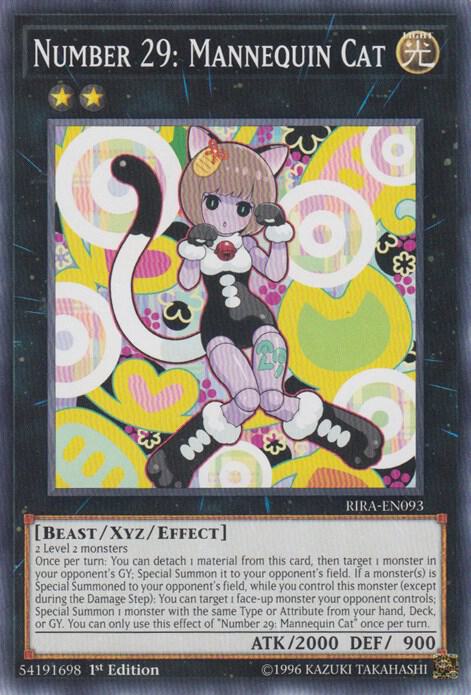 Number 29: Mannequin Cat RIRA-EN093 card from Rising Rampage