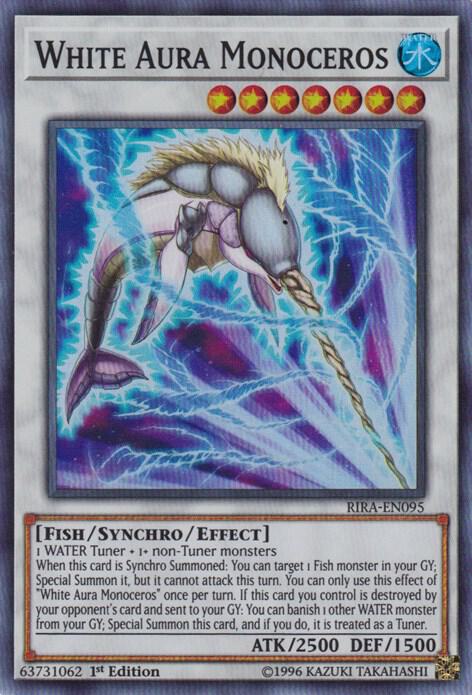 White Aura Monoceros RIRA-EN095 card from Rising Rampage