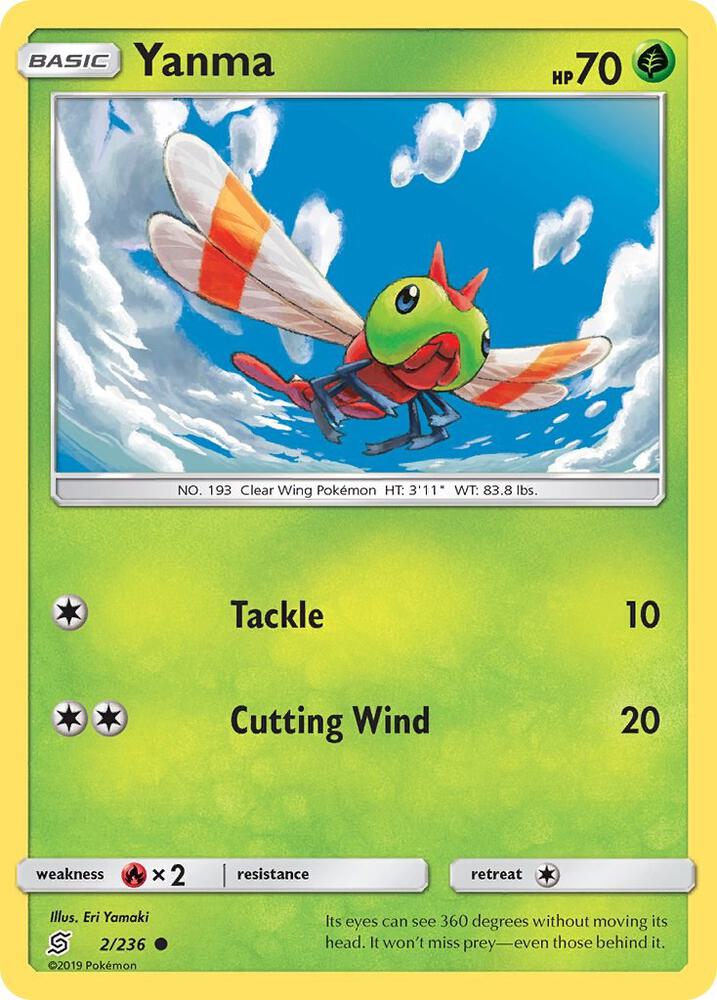 Yanma 2/236 card from SM - Unified Minds
