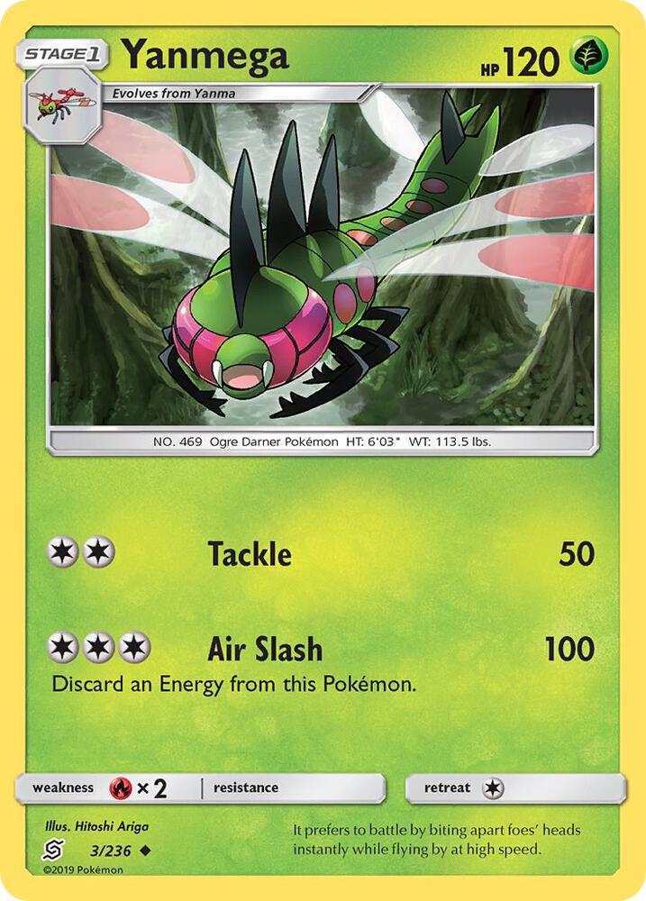 Yanmega 3/236 card from SM - Unified Minds