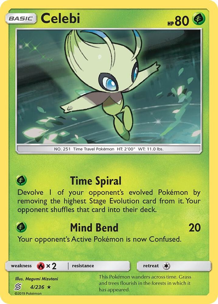 Celebi 4/236 card from SM - Unified Minds