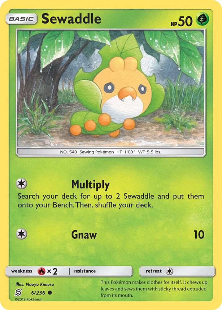 Sewaddle (6) 6/236 card from SM - Unified Minds