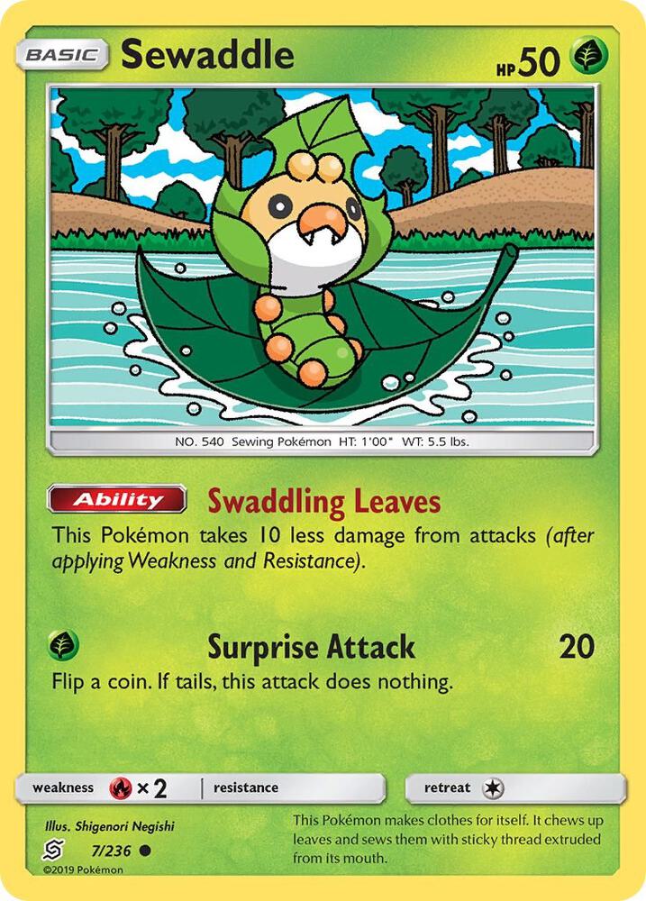 Sewaddle (7) 7/236 card from SM - Unified Minds