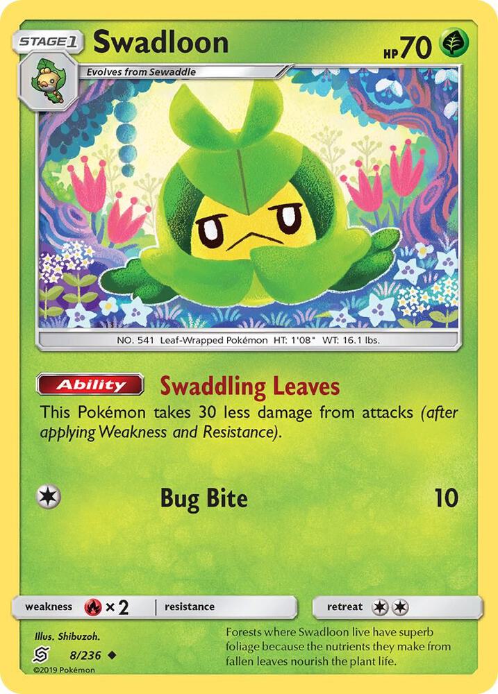 Swadloon 8/236 card from SM - Unified Minds