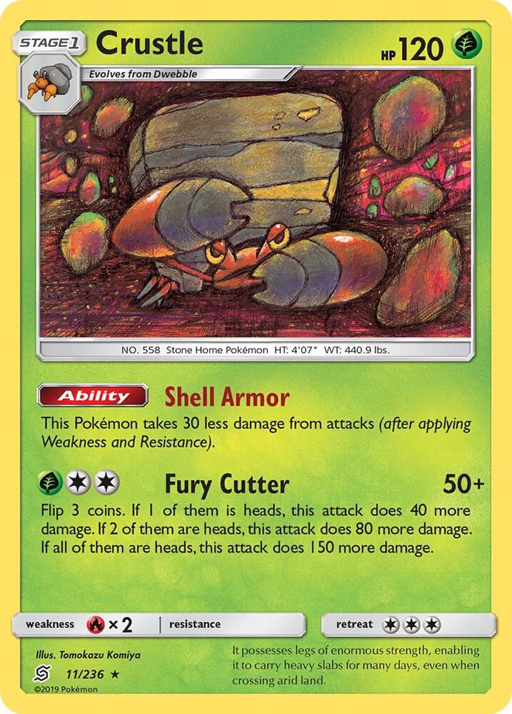 Crustle 11/236 card from SM - Unified Minds