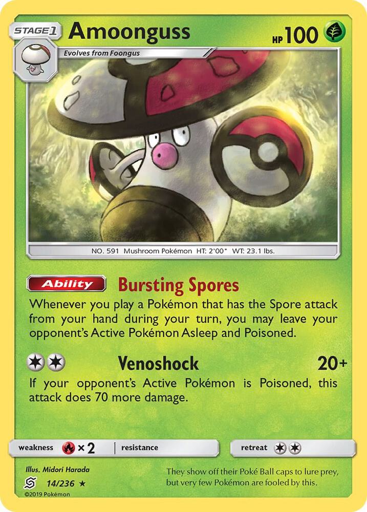 Amoonguss 14/236 card from SM - Unified Minds