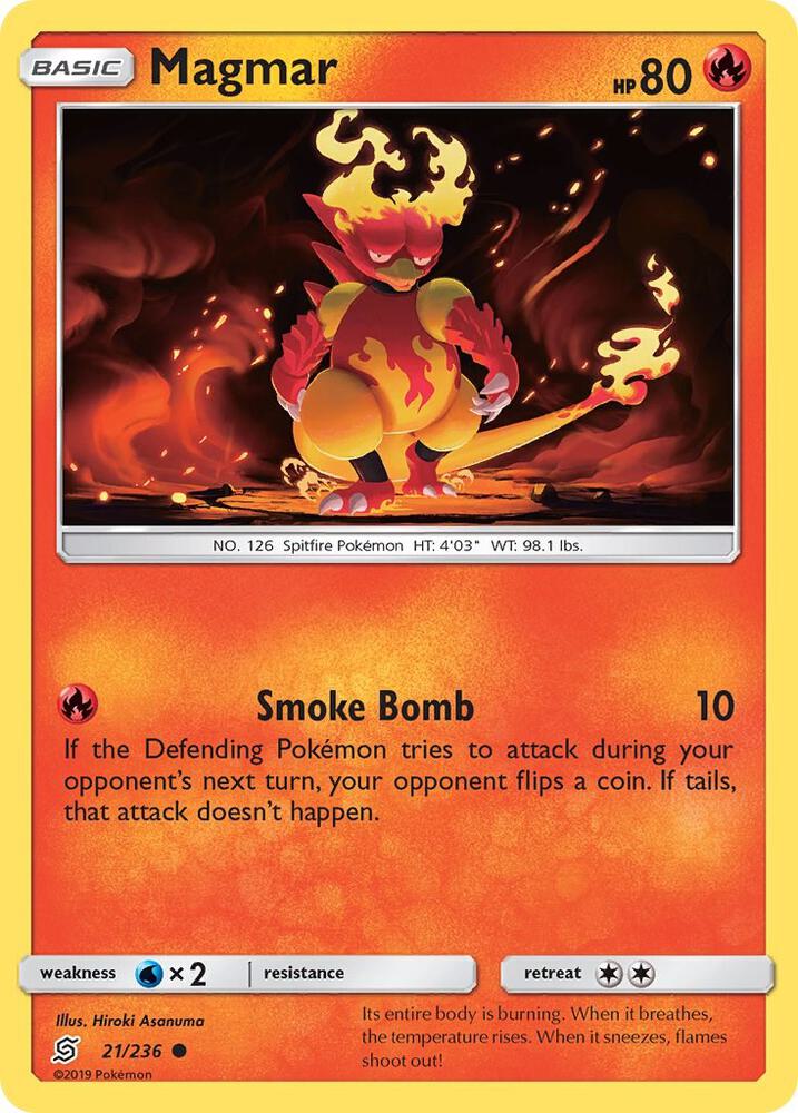 Magmar 21/236 card from SM - Unified Minds