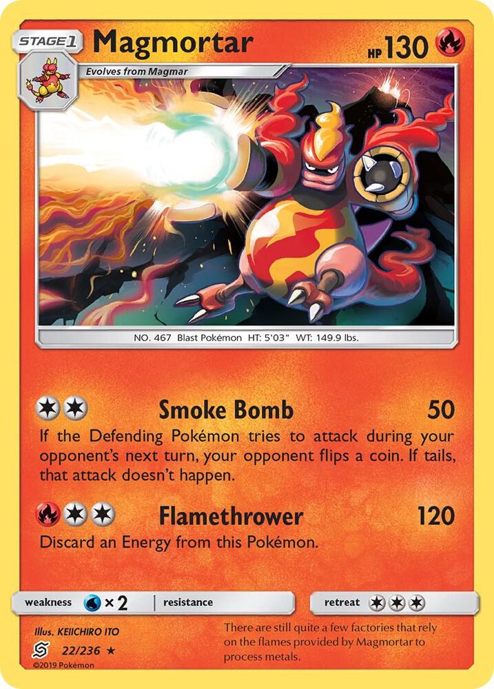 Magmortar 22/236 card from SM - Unified Minds