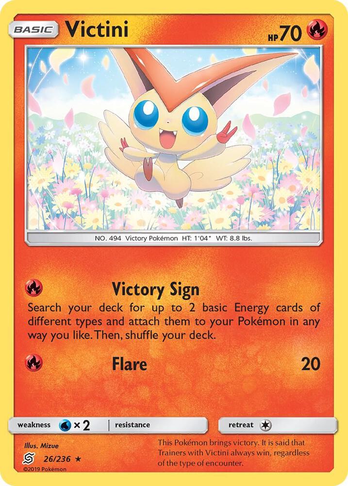 Victini 26/236 card from SM - Unified Minds