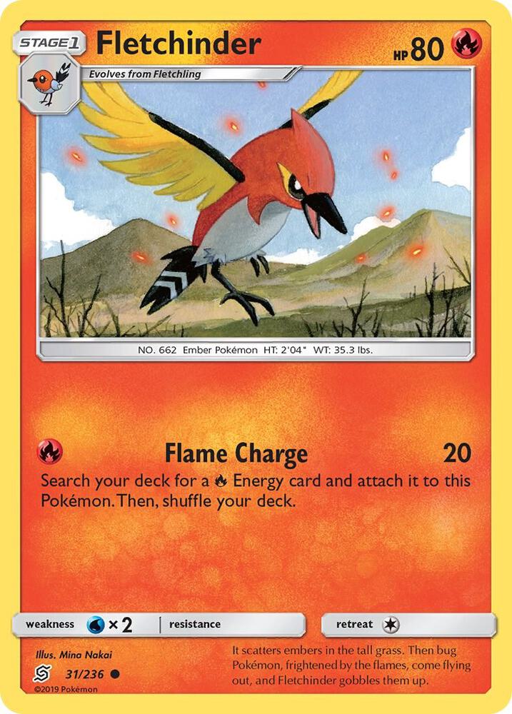 Fletchinder 31/236 card from SM - Unified Minds
