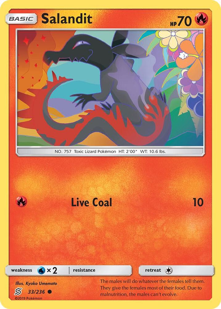 Salandit (33) 33/236 card from SM - Unified Minds