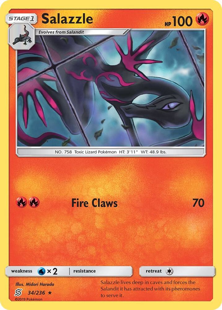 Salazzle (34) 34/236 card from SM - Unified Minds