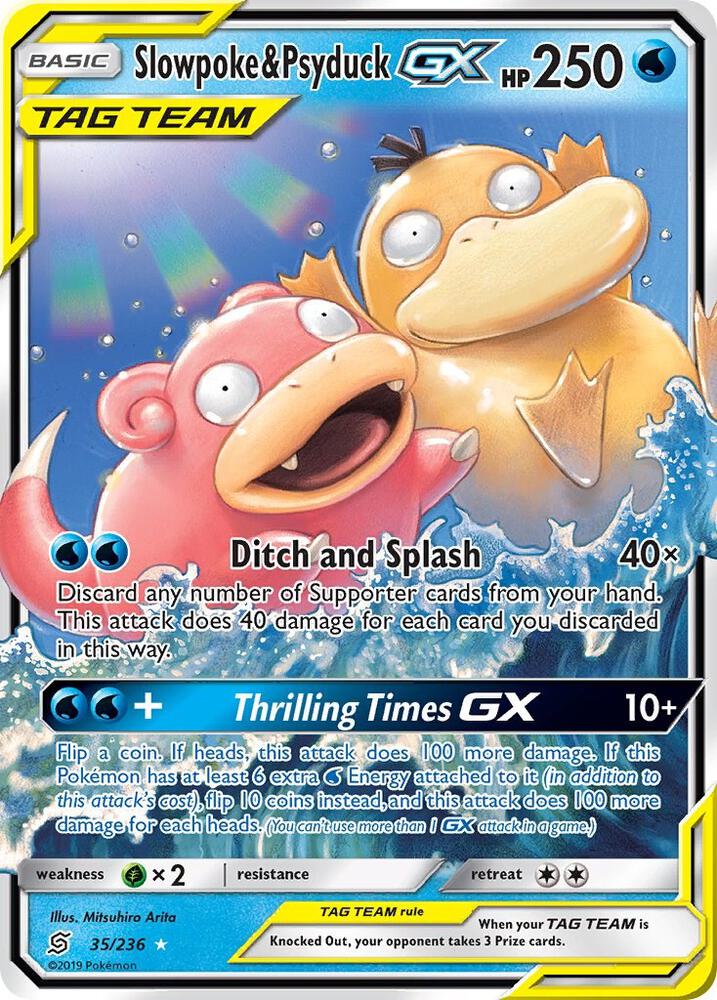Slowpoke & Psyduck GX 35/236 card from SM - Unified Minds