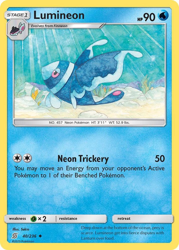 Lumineon 40/236 card from SM - Unified Minds