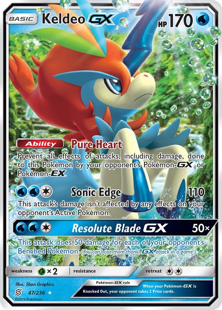 Keldeo GX 47/236 card from SM - Unified Minds