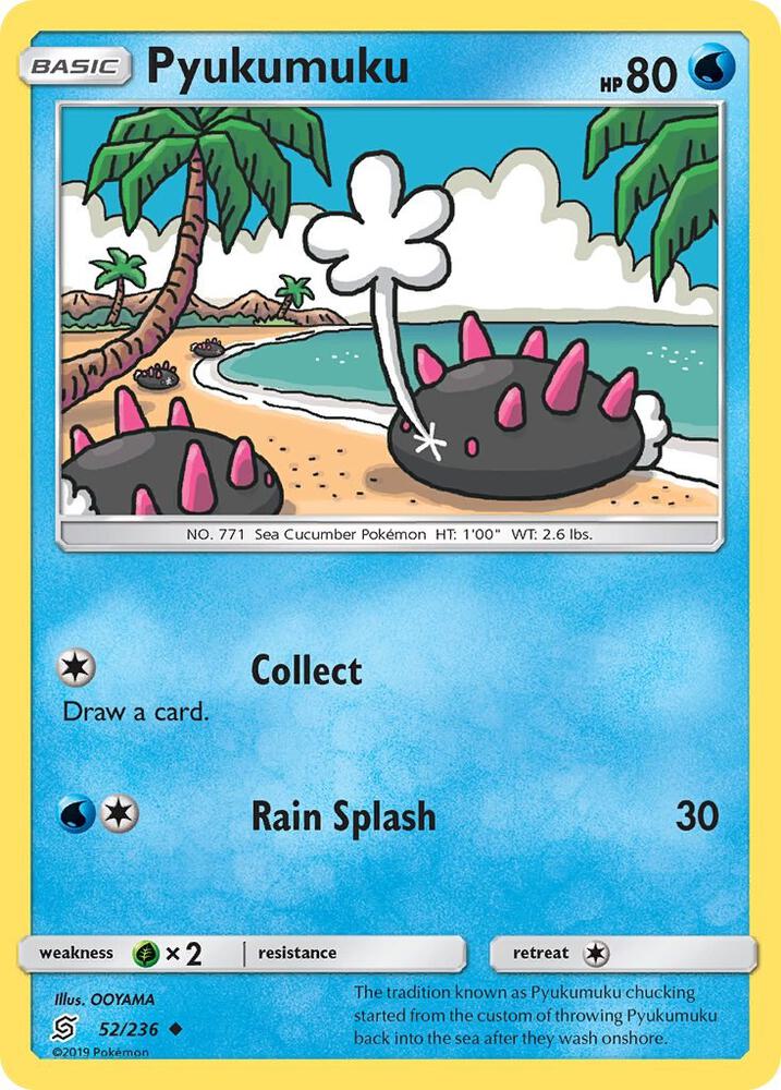 Pyukumuku 52/236 card from SM - Unified Minds