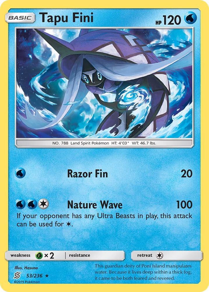 Tapu Fini 53/236 card from SM - Unified Minds