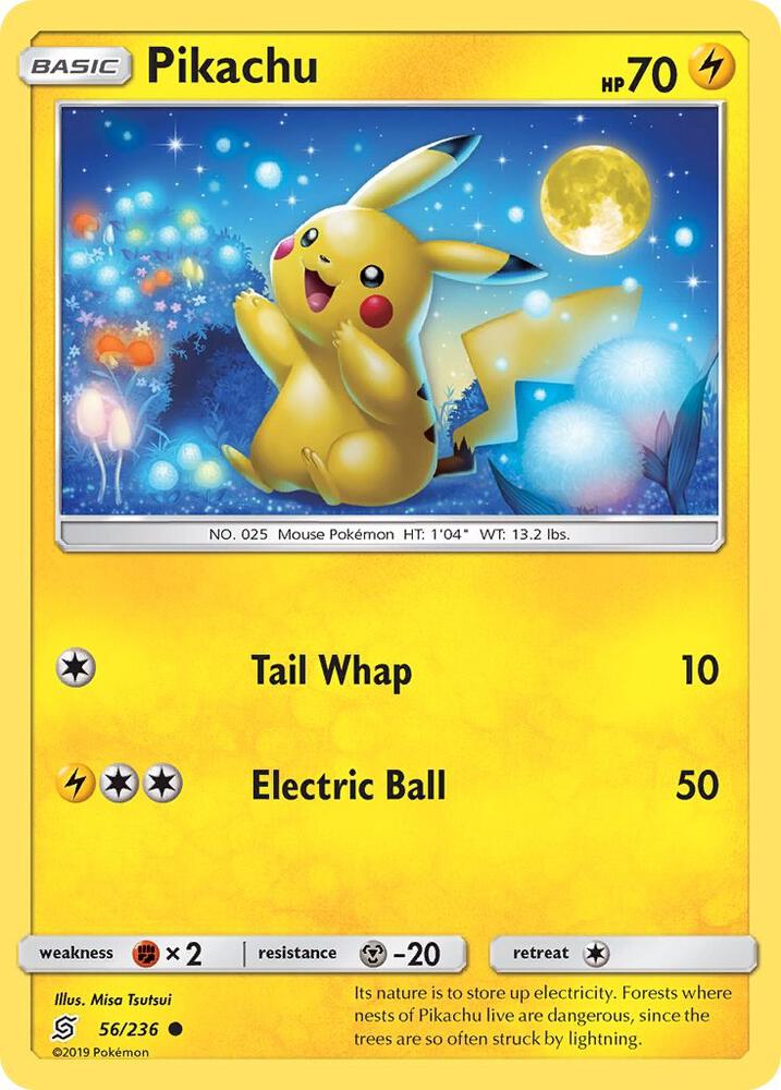Pikachu (56) 56/236 card from SM - Unified Minds