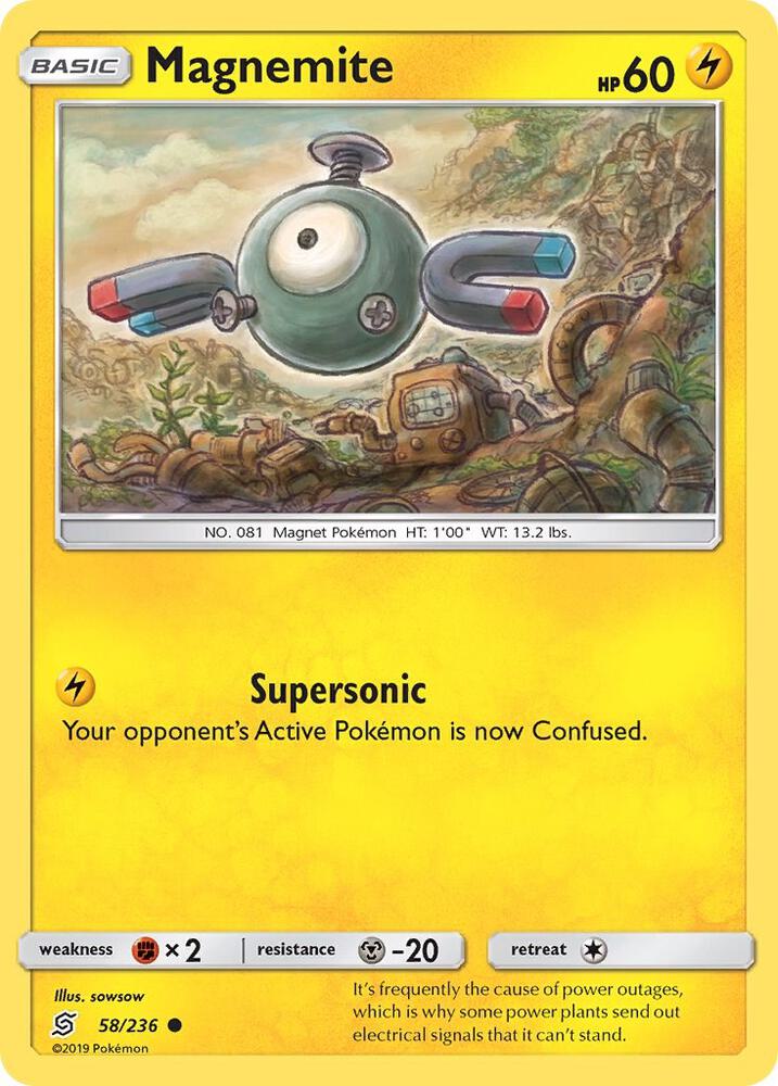 Magnemite 58/236 card from SM - Unified Minds