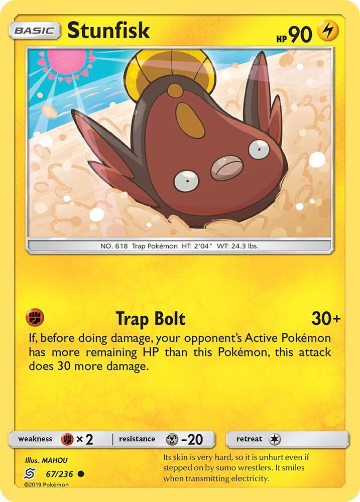 Stunfisk 67/236 card from SM - Unified Minds