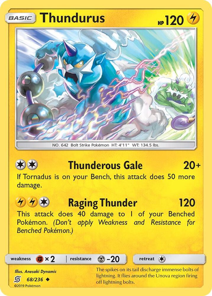 Thundurus 68/236 card from SM - Unified Minds