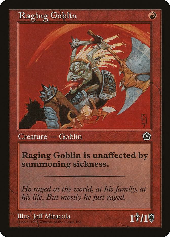 Raging Goblin card from Portal Second Age