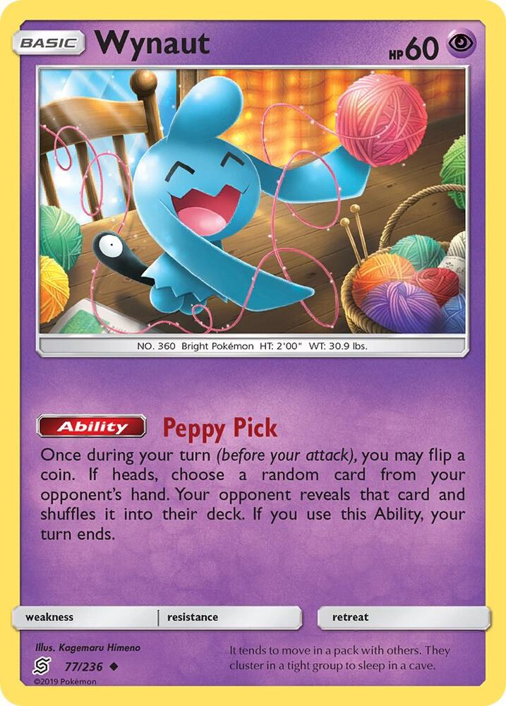 Wynaut 77/236 card from SM - Unified Minds