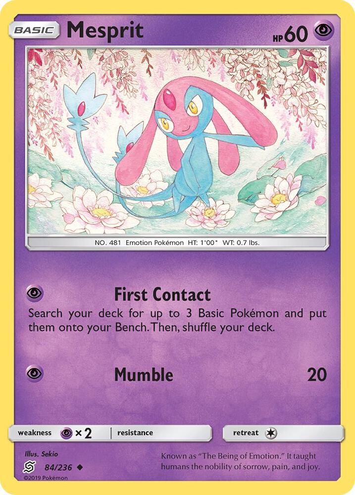 Mesprit 84/236 card from SM - Unified Minds