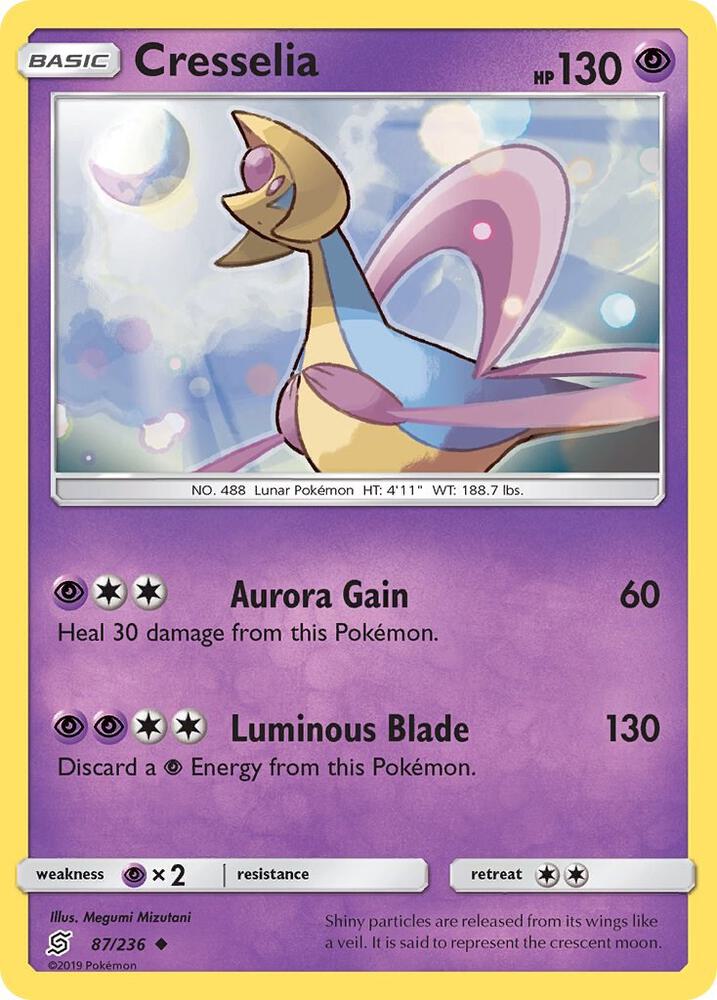 Cresselia 87/236 card from SM - Unified Minds