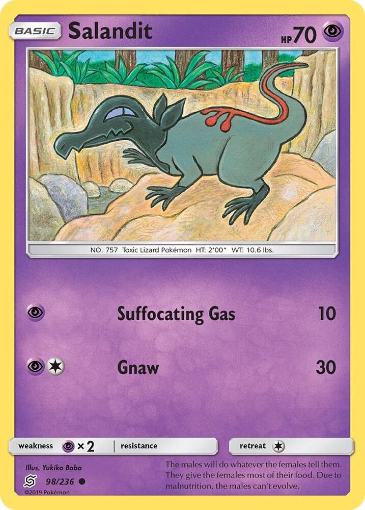 Salandit (98) 98/236 card from SM - Unified Minds