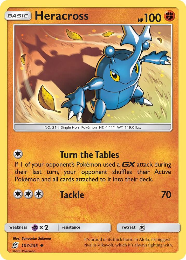 Heracross 107/236 card from SM - Unified Minds