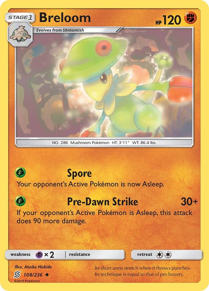 Breloom 108/236 card from SM - Unified Minds