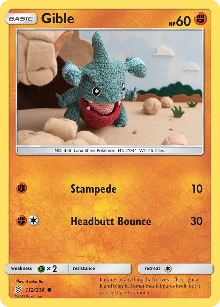 Gible 112/236 card from SM - Unified Minds