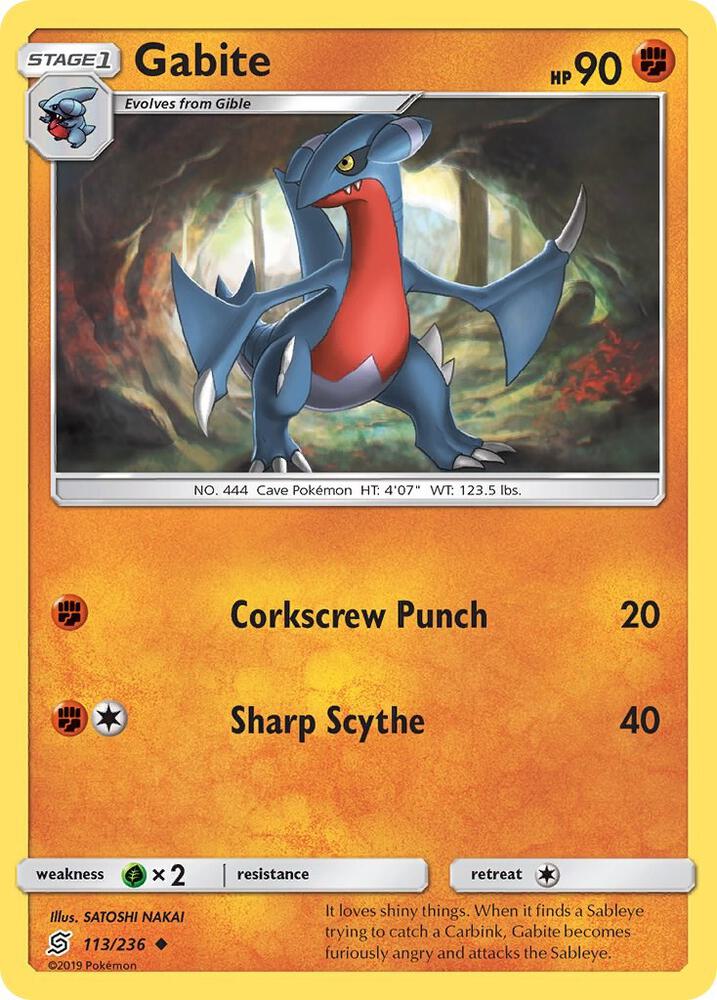 Gabite 113/236 card from SM - Unified Minds