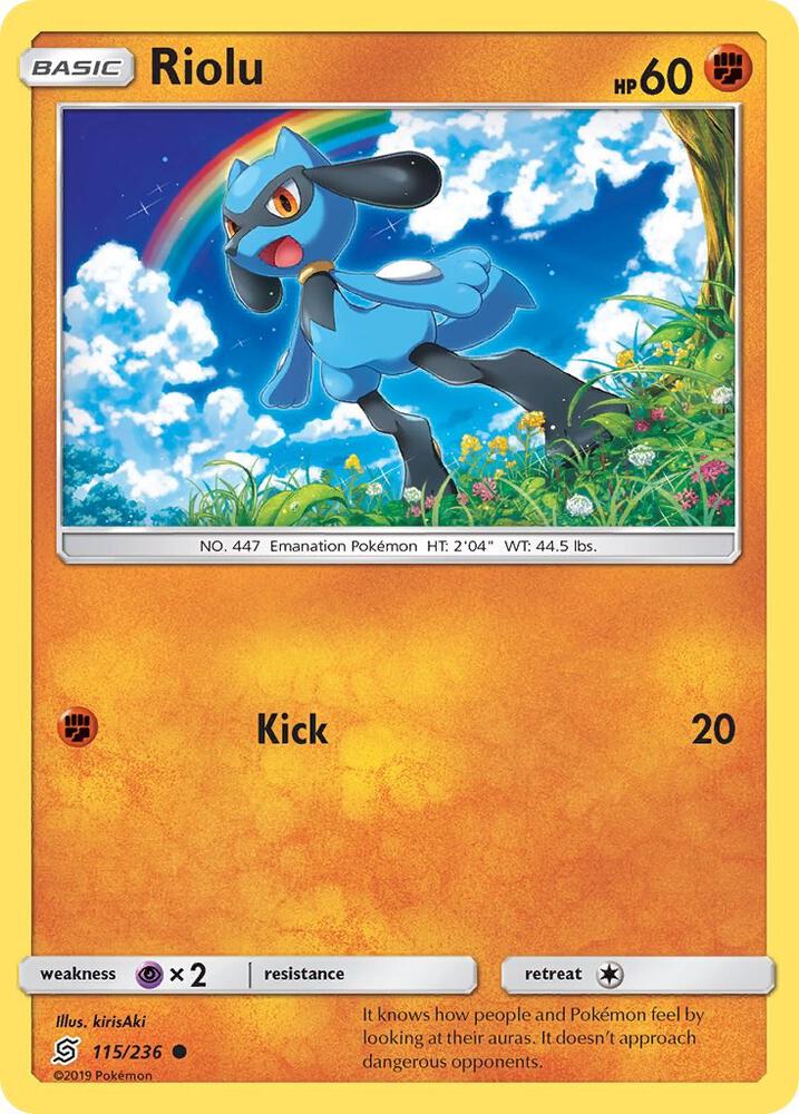 Riolu (115) 115/236 card from SM - Unified Minds
