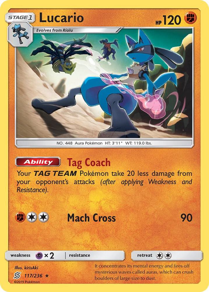 Lucario 117/236 card from SM - Unified Minds
