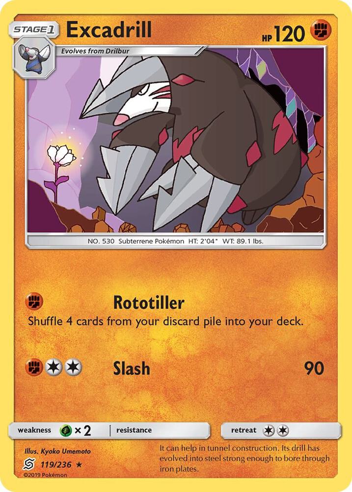 Excadrill 119/236 card from SM - Unified Minds