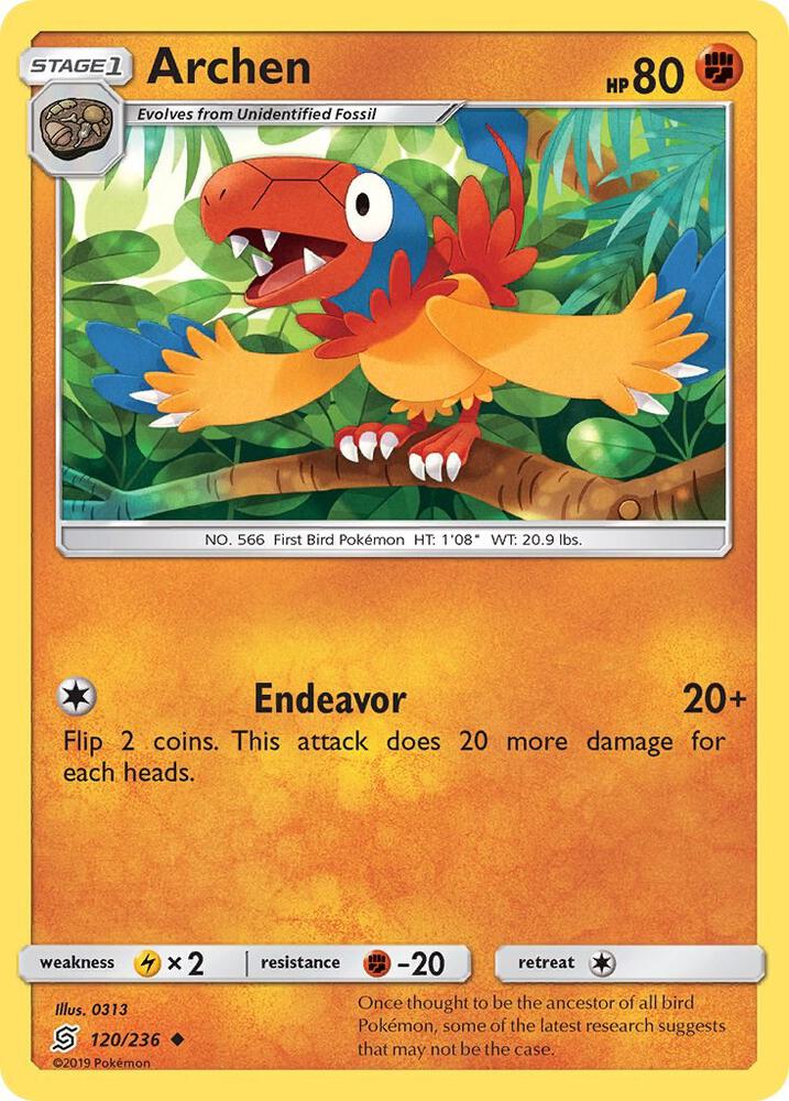 Archen 120/236 card from SM - Unified Minds