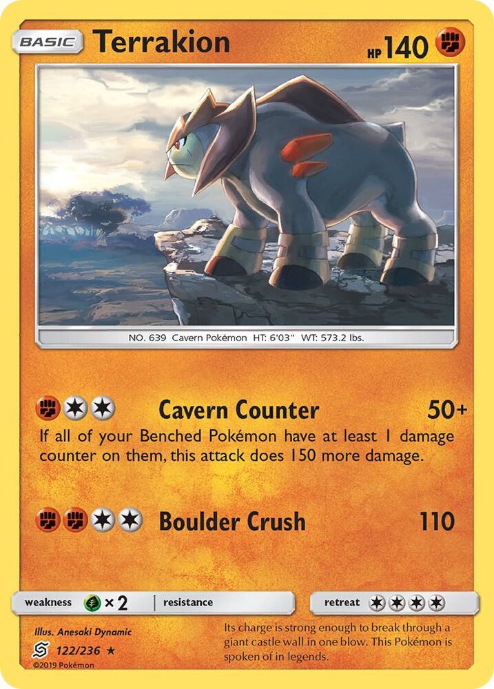Terrakion 122/236 card from SM - Unified Minds