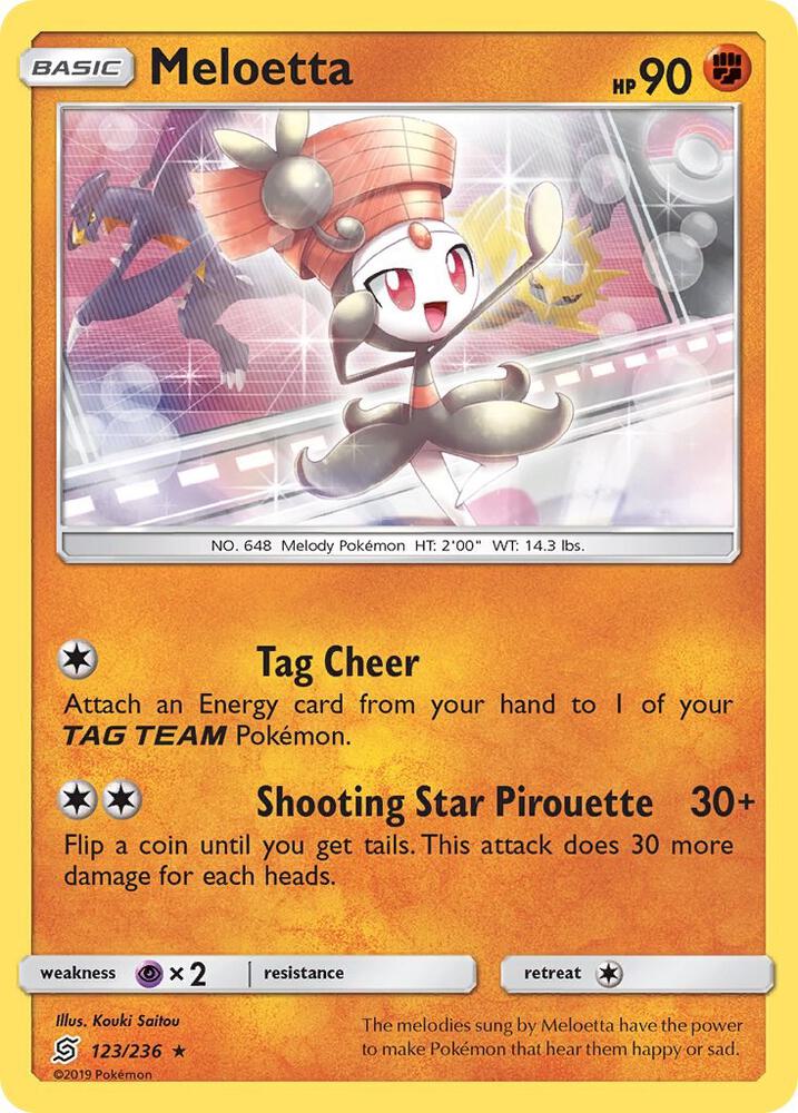 Meloetta 123/236 card from SM - Unified Minds