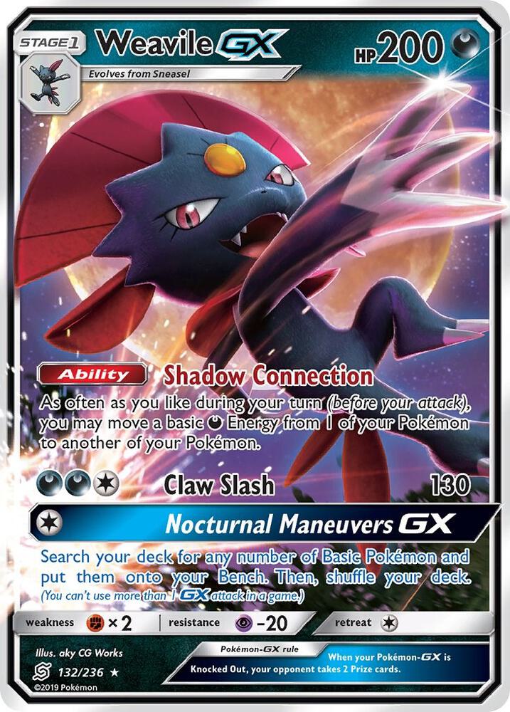 Weavile GX 132/236 card from SM - Unified Minds