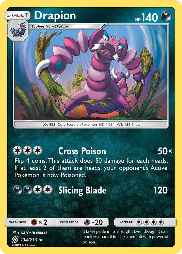 Drapion 134/236 card from SM - Unified Minds