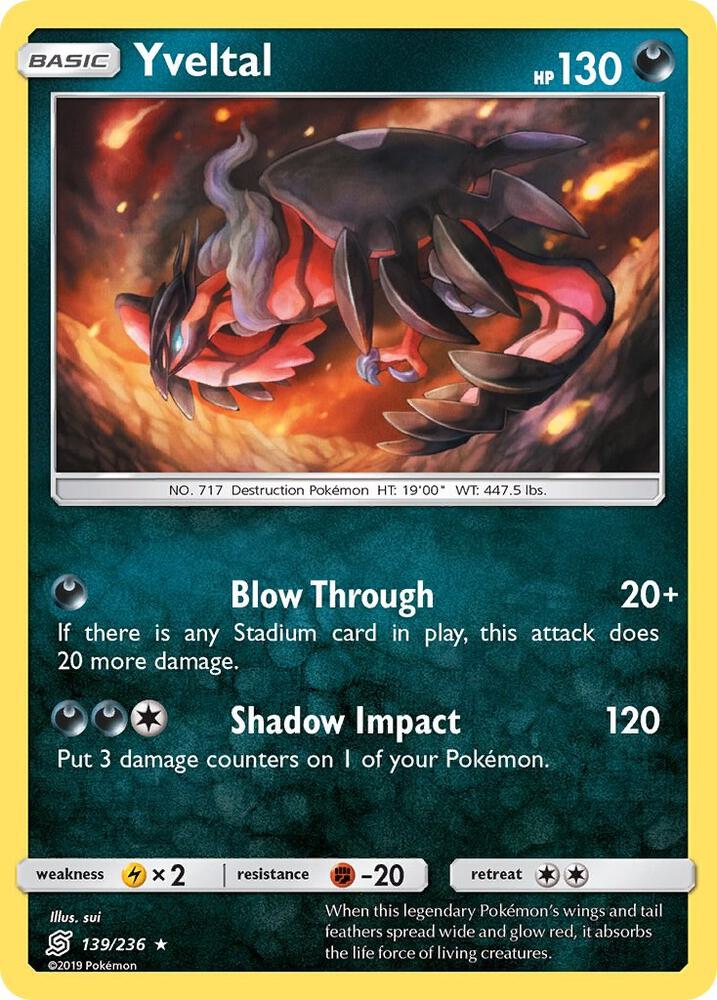 Yveltal 139/236 card from SM - Unified Minds