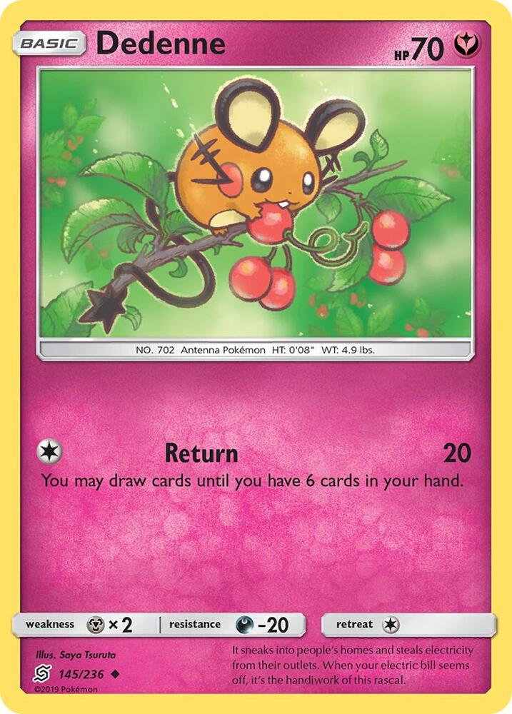 Dedenne 145/236 card from SM - Unified Minds