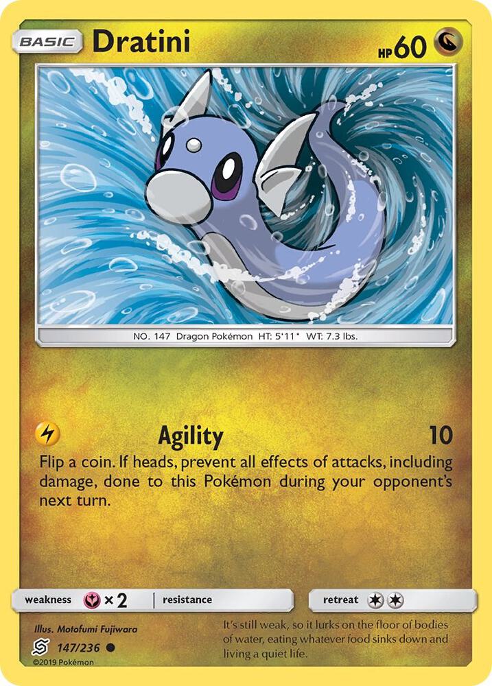 Dratini (147) 147/236 card from SM - Unified Minds