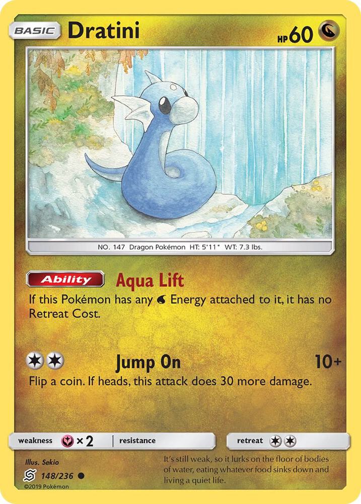 Dratini (148) 148/236 card from SM - Unified Minds